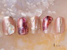 アイネイルズ 吉祥寺店(I nails)/キラキラシェルカシス葡萄