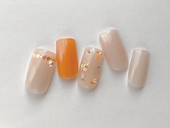 ヴィエント ネイル アイラッシュ サロン(Viento Nail Eyelash Salon)/オレンジホロフラワー初回¥6800