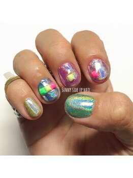 サニーサイドアップ ネイル(Sunny SideUp nail)/ユニコーンカラフルネイル