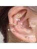 《SNSで話題》耳つぼジュエリー12粒まで(両耳)[坂戸]