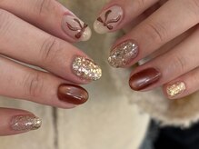 ニンニ(ninni)/ワンポイントリボンネイル