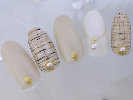 大人のツイードネイル