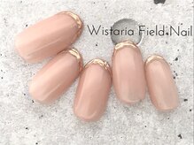ウィスタリアフィールドネイル MONAD店(WISTARIA FIELD)/ワンカラー＋先端ミラーライン