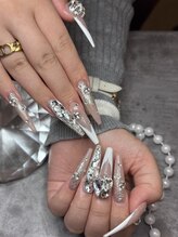 ジュエミーネイル 大阪心斎橋(jewme nail)/フレンチ/長さだし/埋め尽くし