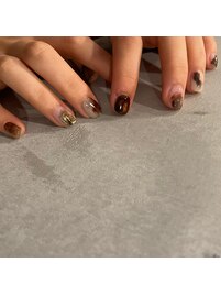 こっくりニュアンスネイル♪