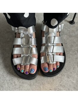 フットネイル アート2本