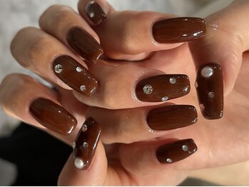 クレセント アイアンドネイル 表参道(Crescent Eye&Nail)/レッドブラウンワンカラー