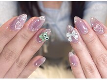 プリュネブランシュネイル(Prune Blanche Nail)/11月定額デザイン