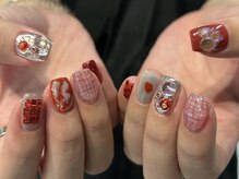 ファンクションネイルズ 表参道 原宿(FUNCTION NAILS)/モチーフデザイン/赤