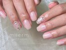 ワンポイントちりばめビジュー