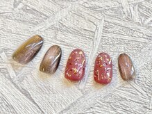 ネイルサロン ロゼプリュム/新春押し花