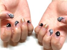 ネイルサロンブリス(nail salon Bliss)/☆モノトーンのインクネイル☆