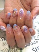 トータルサロン 白べぇーっ プラス/紫陽花ネイル
