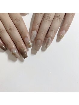 アンダーバーホワイトプラス 南海難波店(_WHITE+)/ニュアンスネイル