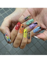 推し色ネイル＊