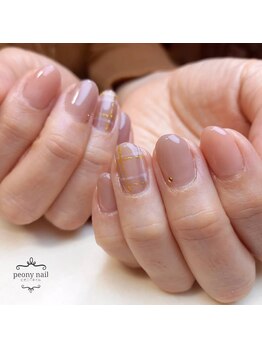 ピオニーネイル(peony nail)/チェックネイル