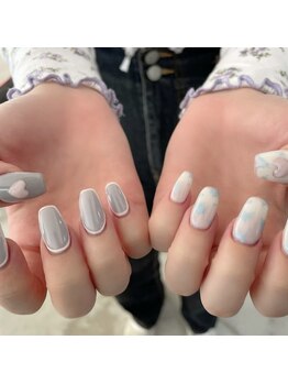 イエロー(Yellow)/ちぐはぐネイル