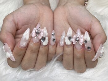 モカ 心斎橋(moca by Lee)/【Nanako】パーツ盛り盛りネイル