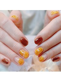 キンモクセイのアートネイル