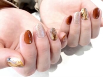 アース ネイルアイラッシュ 前橋店(EARTH Nail&Eyelash)/テラコッタカラーネイル
