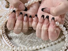 レアネイル 渋谷店(Le’a nail)/黒フレンチ