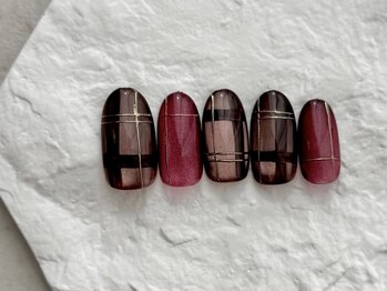 リライトネイル(Relight nail)/ちゅるんマグ×チェックネイル☆