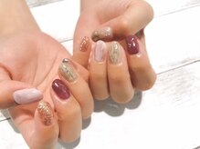 アース ネイルアイラッシュ 前橋店(EARTH Nail&Eyelash)/カシスポイントデザイン　7900円