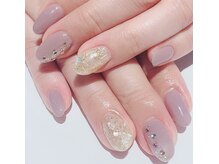 カラン 焼津店(CALIN)/スモーキー綺麗めネイル