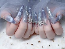 スノーネイルサロン 新宿店(Snow nail salon)/冬雪の結晶マグフレリボン