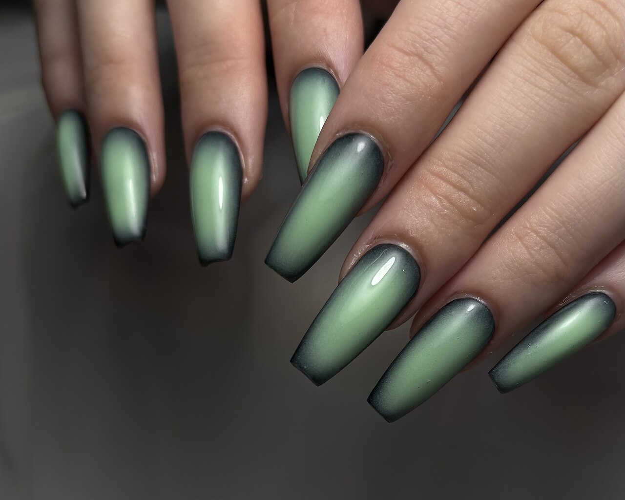 ネイル エアブラシ LA Blue gradation/airbrush press on nail✳︎エアブラシネイルチップ