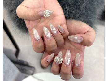 ティーエヌ 天王寺店の写真/【韓国ネイル☆ワンホンコース￥6300】パーツは入荷状況により変動あり/カラー変更OK/デザイン変更不可