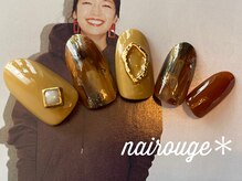 ネイル―ジュ 札幌大通店(nairouge*)/秋色♪縦マーブル♪