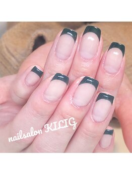 ネイルサロン キリグ(KILIG)/グリーンフレンチ