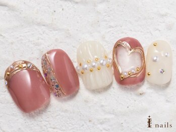 アイネイルズ 横浜WEST店(I-nails)/フレンチハートネイル10480円
