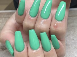 Neon green nail