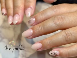 ミニツリーのクリスマスネイル