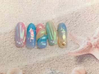 ネイルサロン&スクール ジーナ(GINA)/夏×シェルネイル