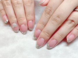 ガラスフレンチネイル