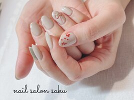 お正月ネイル/水引き/梅