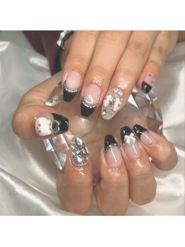 ブラックフレンチ×ゴテゴテ