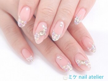 ミケ/ツイードリボン