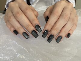 ブラック☆マグネットネイル