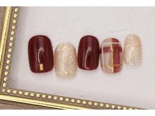 ネイルサロンprish銀座4丁目店【マグネット&フットネイル定額サロン】/6000円　アンティーク　チェック