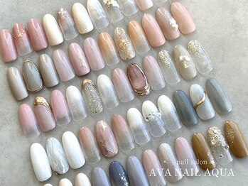 アバネイル アクア 千種店(AVANAIL AQUA)の写真/シンプルにワンポイントが大人女子のトレンド♪アート控え目のシンプルオフィスやマグネットも◎