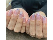 ネイルサロン アンド スクール アールジェイビー(Nailsalon&School Rjb)/シンプル☆ラメグラデーション