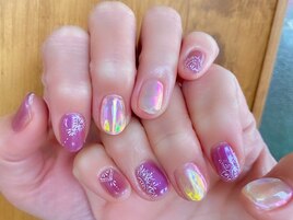 手書きアート／氷ネイル