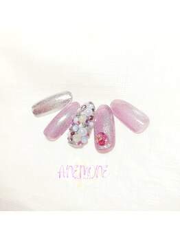 アネモネ(ANEMONE)/ストーンつめつくしネイル☆