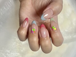 春フレンチネイル