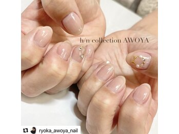 アオヤ(h/n collection AWOYA)/シンプルクリスマスネイル