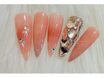 ヘブン ネイル 鶯谷(HEAVEN Nail)/ピーチグラデ